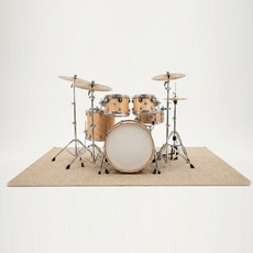 국산 부드럽고 두꺼운 전자 드럼 전용매트 밀림방지 소음 진동 층간소음 방지, 그레이