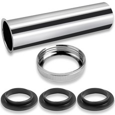 120mm 길이의 딥 튜브 사이펀 G1-1/4 확장 파이프 배수 파이프 싱크 사이펀 용 범용 딥 튜브 싱크 파이프 배수 확장 2 개의 씰링 고무 디스크 포함, 1개