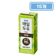 매일두유 렌틸콩 저당두유 낱개, 190ml, 15개