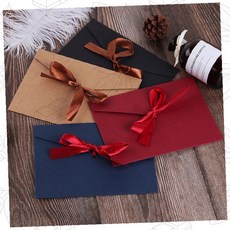 리본 장식 컬러 편지봉투 답례품 현금봉투 부모님 용돈 전달용 예쁜 봉투 선물포장, 상세페이지 참조, 블루 대형