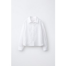 자라 ZARA 플레인 린넨 셔츠 - 스크래치 화이트 1507041251 983180