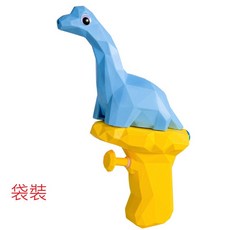 恐龍 兒童戲水玩具 寶寶浴室洗澡游泳池玩水噴水玩具, 1個, 長頸龍（藍色）水槍