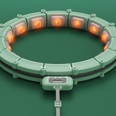 여성 스마트 훌라후프 자석카운터 복부지방감소 탈부착 성인용 다이어트 전신운동기구 실내 홈트 헬스기구, 1개, H_21절 소나무 그린 110kg 공용 + 땀 허리띠, 110kg