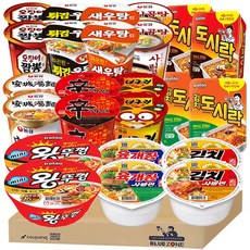 농심 소컵라면 세트 육개장2개 김치사발면2개 신라면2개 새우탕2개 튀김우동2개 안성탕면2개 너구리2개 오징어짬뽕2개 사리곰탕2개 왕뚜껑미니2개 도시락2개 김치도시락2개 라면스틱2개, 24개