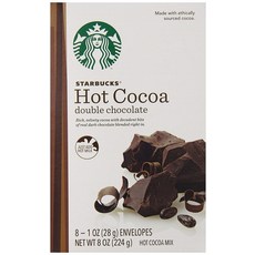 STARBUCKS 星巴克 雙倍巧克力熱可可粉, 28g, 8入
