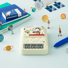 스누피 스톱워치 공부타이머 스탑워치 학습타이머, 1개, 우주스누피