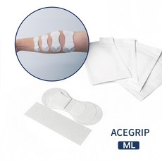 씨앤큐메디칼 Acegrip 에이스그립 수액줄 배액관 카테터 라인 고정 밴드 테이프 (ML), 10개
