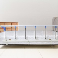 낙상방지 안전가드 침대 안전바 6칸 가드 노인 어린이 어르신 추락방지 난간 보호대, 우드-6칸