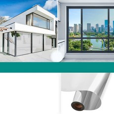 가정용 절연 유리 필름 창문 발코니 개인 정보 보호 태양 단방향 거울 창 스티커, 08 50x500cm, 03 E, 1개