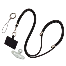 타이탄기어 튼튼한 휴대폰 태그홀더 + 메탈홀더 + 목걸이줄 스트랩 세트, 1개, 시크블랙