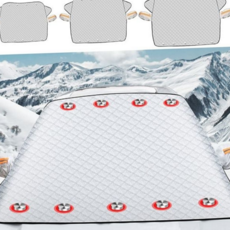 차량용 앞유리 커버 방수 자석 자동차 차량용 성에 커버 겨울 유리막 자외선 가리개 가림막 차단 햇빛, 145cm