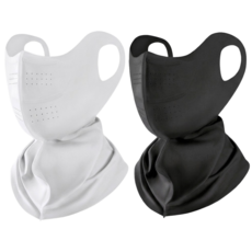 베루아 자외선차단99.9% 1+1 시원한 스포츠 햇빛가리개 골프 마스크, 1세트, 다크 블랙 + 애쉬 그레이