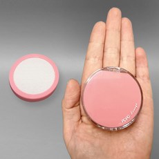 포포라운지 메쉬망 미니 쿠션 파데프리 화장품 용기 에어쿠션 케이스, 1개, 스위트핑크