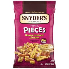 스나이더스 오브 하노버 프레첼 조각 허니 머스타드 앤 어니언 226.8그램 (6개 팩) Snyder's of Hanover PRETZEL, 226g, 1개