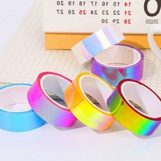 홀로그램 장식 테이프 그라데이션 반짝이는 스크랩북, 1개, 라이트핑크(b)