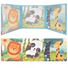 레벨 폴딩 자석놀이 퍼즐 책 동물 STEP1 903-3n 37피스 그림 직소 어린이집 유치원 교재 교구, 1개