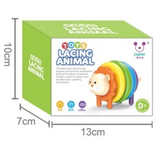 Pagibear 培吉熊 動物拼拼樂 穿繩早教認知玩具, 1個, 彩盒