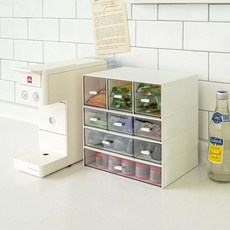 티백보관함 다용도 데스크 적층식 미니 서랍 홈카페 티백 정리함, 직사각형 3칸, 직사각형 3칸