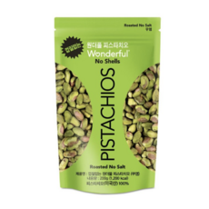 원더풀 무염 피스타치오 껍질 탈각 200g x 1개 하루견과류 카페 제빵재료 수량제한 없음