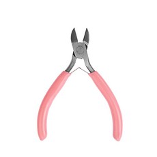 보석에 대 한 LMDZ 쥬얼리 펜 치 DIY 라운드 코 플라이어 만들기 귀여운 핑크 컬러 핸들 Anti-slip Splicing 펜 치 측면 절단 Plier, Type 1, 1개