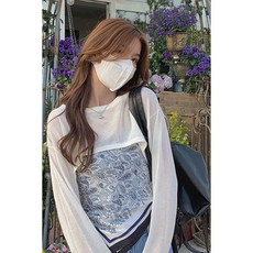 防曬披肩 半截疊穿薄款上衣女長袖吊帶裙外搭防曬罩衫套頭夏季防曬薄衫