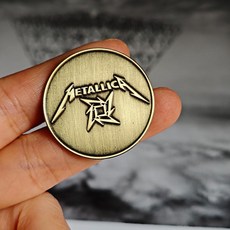 락밴드 뱃지 브로치 금속뱃지 미니 패션 악세사리, 메탈리카 3.2cm, 1개