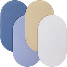 Tegeme 모슬린 아기 침대 시트 83.8 x 43.2cm(33 x 17인치) 아기 침대 매트리스 커버 신축성 있는 뉴트럴 매트리스 커버 부드러운 아기 침구 직사각형 타원형, 우아한 색상