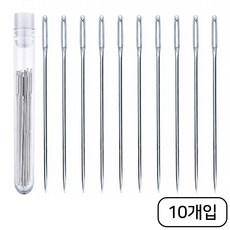 영바이브 가정용 귀큰 대바늘 세트, 10개, 실버 6cm