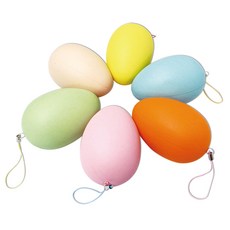 DIY彩繪復活節彩蛋12入組，5x7cm彩色雞蛋，兒童美勞玩具，親子互動創意美術用品, 6色, 1套, 彩色5x7cm彩蛋(6色12入)