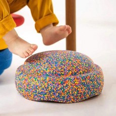 밸런스블록 균형 촉감 징검다리 놀이터 스텝 교구, 둥근 색깔 + 미끄럼 방지 스티커