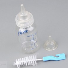 유니상점 60ml/120ml 애완동물 우유병 세척솔 젖병 1세트 원형보틀 강아지초유, 소