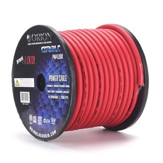 오리온 코발트 PW050R 0 게이지 와이어(50피트) 구리 클래드 알루미늄 CCA AWG - 고출력 자동차 오디오/증폭기 전원 및 접지 케이블 배터리 홈 스피커 스테레오 용접, 4-Gauge 100FT Red