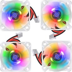 JYUDAUFU 쥬다우푸 4010 쿨링팬 DC 24V 3D 프린터 PC 케이스 RGB LED 4개입