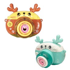 【Hi-toys】麋鹿電動炫光音樂泡泡相機 /泡泡機玩具(顏色隨機), 1個, 顏色隨機