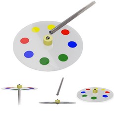 빙글빙글 자석팽이 만들기 자석 자화 마그넷 과학실험 색 합성 원리학습 회전 팽이 (2개)