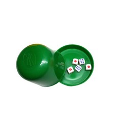 骰子 骰盅 吹牛遊戲專用 附底座, 1個, 綠色優先，若無則隨機