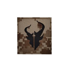 桃園出貨-空降傘兵胸條夜光魔鬼氈章IR紅外夜間識別章戰術士氣徽章 魔鬼氈臂章 士氣魔00, M00145-3   反光惡魔獵手（沙漠, 1個