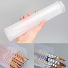 썬코 메이크업 반투명 서예붓 브러쉬 케이스 미술 붓통