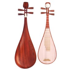 可開發票民音琵琶琴兒童中號成人琵琶初學者入門紅木花梨木 琵琶琵笆樂器 琵琶樂器 敎學琵琶 各式琵琶 錶演琵琶, 成人--非洲紫檀木（演奏級）, 1個