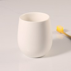 陶瓷漱口杯牙刷杯 簡約洗漱杯, 全季漱口杯磨砂白, 1個