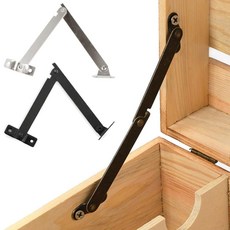 내구성이 뛰어난 상자뚜껑 금속 지지대 블랙 실버 뚜껑지지경첩 뚜껑지지대 상자뚜껑지지대, B-실버, B-실버