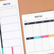 탈부착 메모보드 주간플래너 A4 공무원 수험생 직장인 대량 단체 어린이날 유치원 MD2026-TRC001, 세로