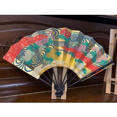十松屋 四季花草扇面摺扇 金箔扇面 飾舞扇, 如圖所示, 1個