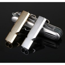 雙管高分貝口哨 鸚鵡放飛訓練哨 寵物訓練工具, 1個, 雙管爆音哨/銀色