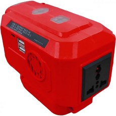 200W 휴대용 파워 인버터 밀워키 18V 배터리용 230V AC 및 듀얼 USB/타입-C 출력 내장 200LM 비상용 LED 라이트 캠핑/정전용 컴팩트하고 가벼운, 200W 휴대용 파워 인버터 밀워키 18V 배터리용 2