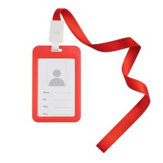 키미블랑 목걸이 방수 명찰 케이스, 2개, 레드