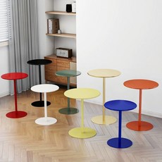 카페 테이블 원형 홈바 탁자 창가 거실 식탁 원탁 원룸, 레드 48x48x56cm