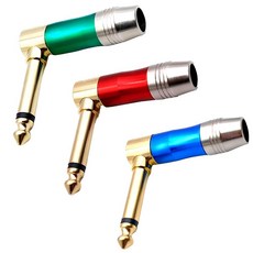 MAYWILLA RCA to 1/4 어댑터 90도 직각 플러그 6.35mm RCA 암 - 0.6cm(1/4인치) 모노 수 잭 오디오 커넥터 믹서 헤드폰 악기 앰프 스, MAYWILLA RCA to 1/4 어댑터, 90도 직