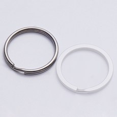 304不銹鋼金屬鑰匙環 汽車機車鑰匙扣 平圈, 1個, 銀色-光圈,35mm