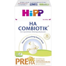 힙 프리 HA 콤비오틱 초기 분유 출생부터 HiPP PRE HA Combiotik Infant Formula from Birth 600g, 1개